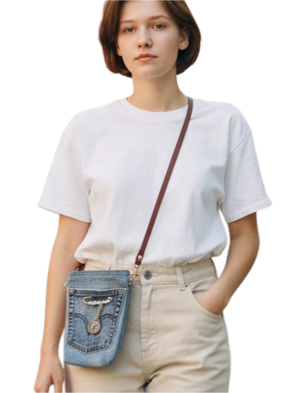 Denim Crossbody Pouch